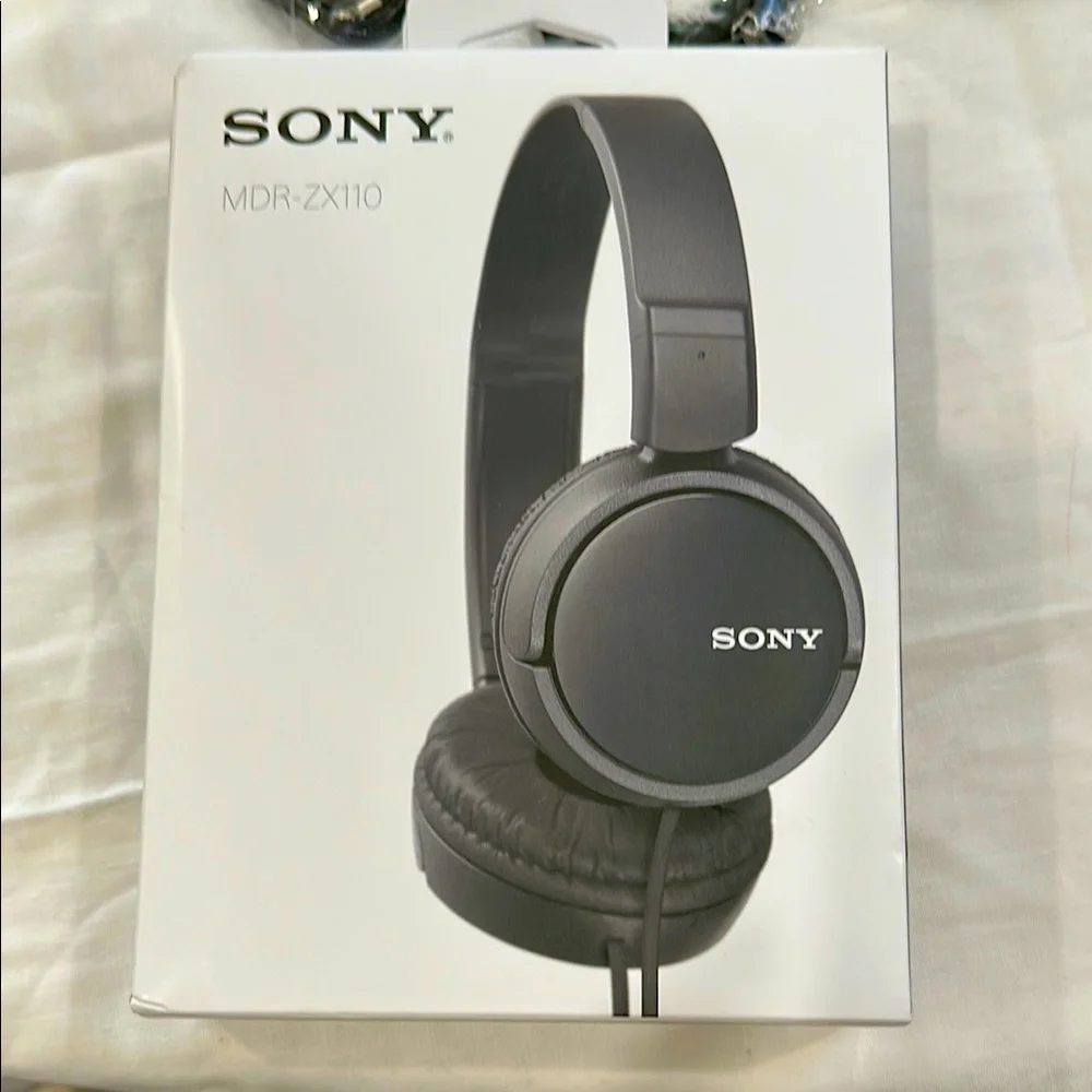 Sony MDR-ZX110 Black Headphones NIB